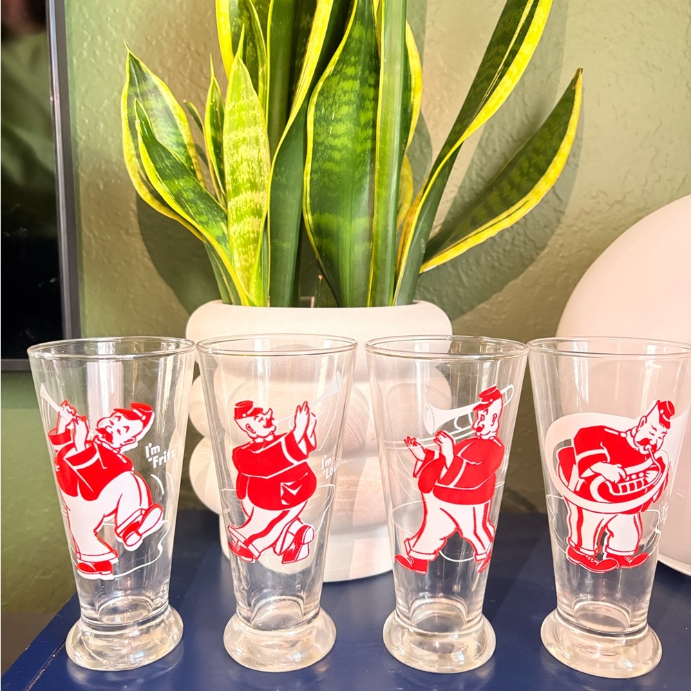 Anchor Hocking Musician Glass Set of 4